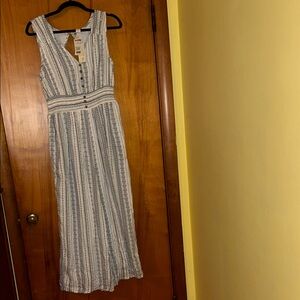 Striped Blue and White Romper NWT